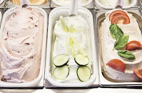 Helados con hierbas