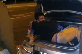 Perro policial detecta a sujeto que buscaba ingresar a Coquimbo oculto en maletero de automóvil