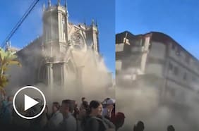 Imágenes sensibles: terremoto de 7,4 sacude a Colombia y captan colapso de varias edificaciones