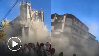 Imágenes sensibles: sismo se registra en Colombia y captan colapso de varias edificaciones