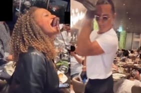 El momento en que una multimillonaria buscada por la Interpol fue vista con Salt Bae en su restaurant