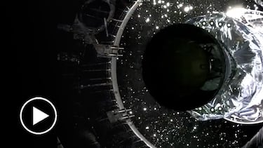 La Nasa revela imagen del núcleo de almacenamiento separándose de la Nave Orión.