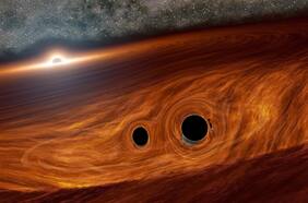 Astrónomos captan por primera vez lo que parece ser dos agujeros negros chocando