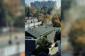 Captan peligrosa fuga de gas en Plaza Egaña