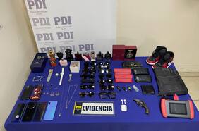 Desarticulan banda delictual que operaba en la zona sur de Santiago: se incautaron una serie de artículos de alta gama