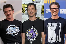 De The Strokes a The Cure: la colección de poleras rockeras de Pedro Pascal