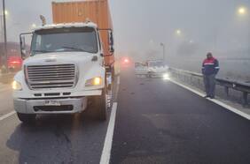 Se registra corte total de ruta en Vespucio Sur debido a colisión múltiple de vehículos