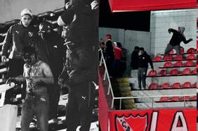 Hinchas de la U e Independiente protagonizan graves incidentes en Argentina