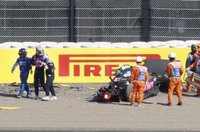 Fórmula 1: registran violento accidente en el GP de Japón