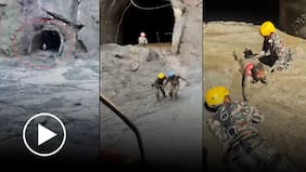 El dramático rescate de sobrevivientes de la riada que se refugiaron en un túnel en Nepal