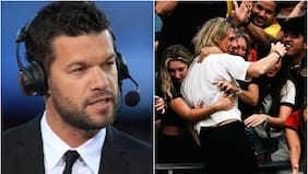 La reacción de Michael Ballack a la eufórica celebración de Sebastián Beccacece en la victoria de Ecuador ante Alemania