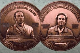 Casa de Moneda homenajea a Nicolás Massú y Fernando González con una inédita medalla conmemorativa