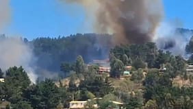 Dos viviendas destruidas y una tercera dañada deja incendio forestal en Laguna Verde