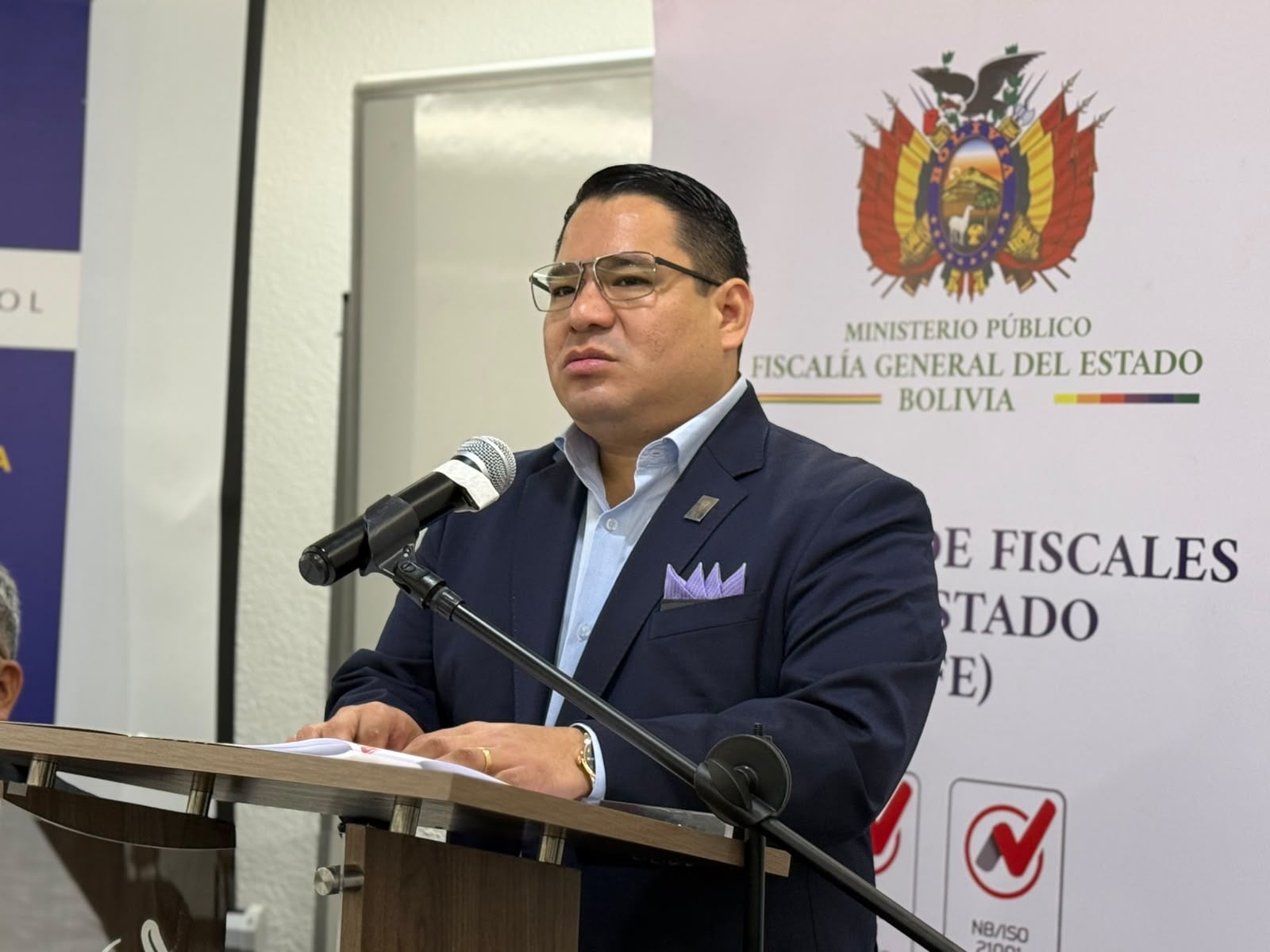El fiscal general de Bolivia, Roger Mariaca. Foto: @FGE_Bolivia en X.