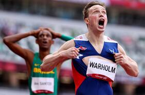 En una carrera épica, Warholm bate por casi un segundo el récord mundial de los 400 metros vallas