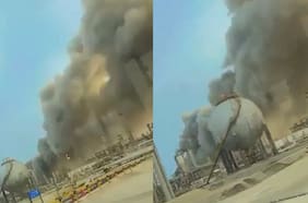 Irán bombardeó con drones una refinería de la mayor petrolera del mundo en Arabia Saudita