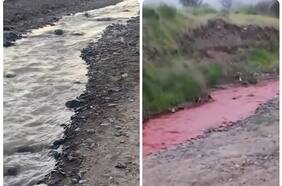 Aguas de color rojo: PDI investiga origen y posible contaminación del estero Quilapilún en Colina