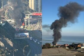 Tránsito cortado y suspensión de metro de Valparaíso: reportan incidentes en protesta de pescadores en Caleta Portales