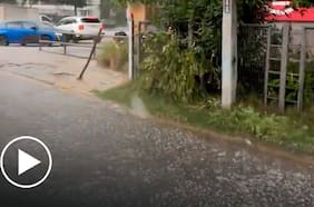 Tormenta eléctrica en Santiago: registran lluvias y caída de granizos en Las Condes