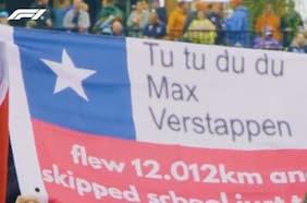 De Chile para el mundo: la bandera que sorprendió a Max Verstappen y que la Fórmula 1 viralizó en sus redes sociales