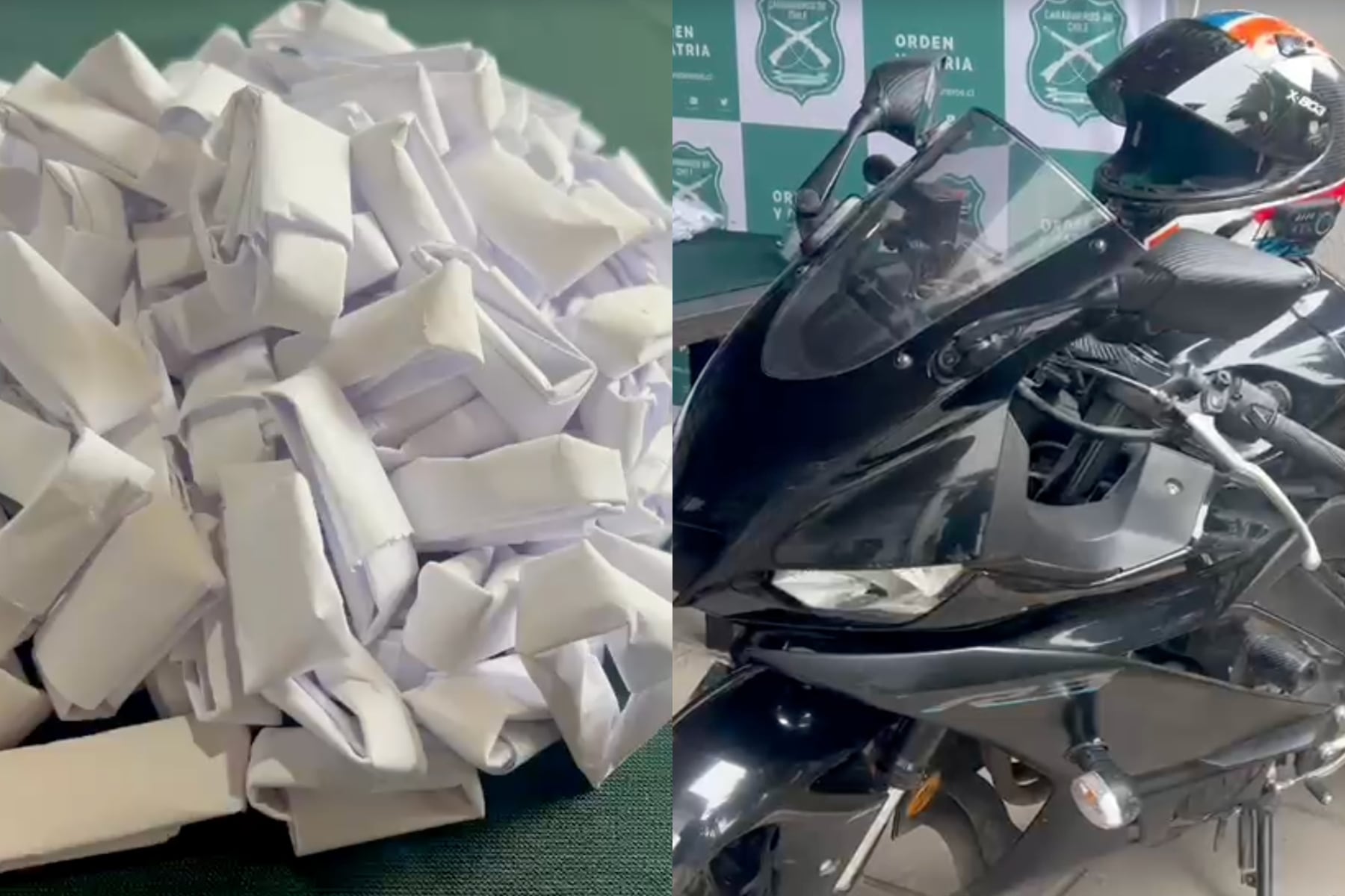 Capturan a "delivery de la droga" en O'Higgins: distribuía pasta base en su moto