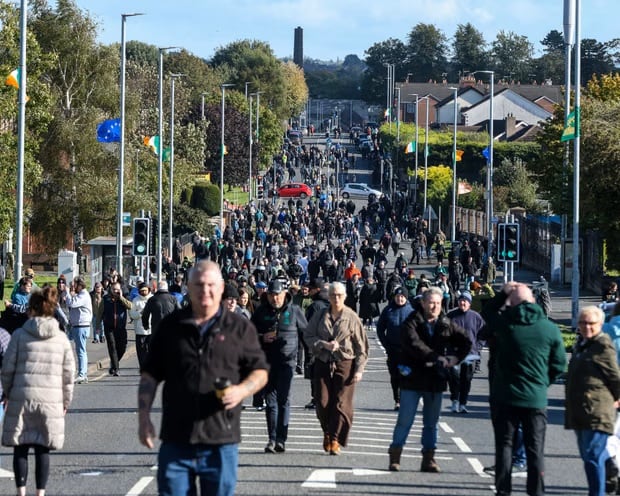 Protesta en Portadown, Irlanda del Norte.