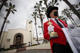 Sin uso de mascarillas y desde una estación de trenes: cómo serán los próximos Oscar