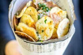 Papas chip al microondas