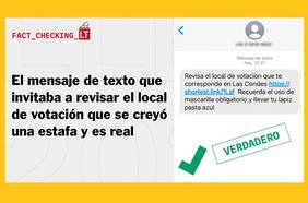 El mensaje de texto que invitaba a revisar el local de votación que se creyó una estafa y era real