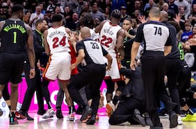 La feroz pelea en el partido de los New Orleans Pelicans y Miami Heat que terminó con cuatro expulsados