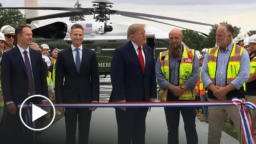 No logró ser escuchado: Trump inaugura helipuerto sin audio luego que cadenas de TV suspendieran cobertura