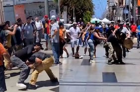 Tensa riña a golpes entre chinchineros y transeúntes en el centro de Antofagasta