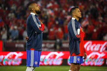 Arturo Vidal y Alexis Sánchez, en la Roja.