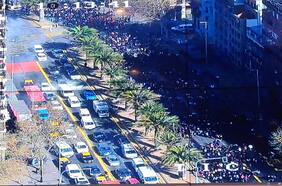 Secundarios realizan masiva marcha hacia La Moneda y manifestación culmina con incidentes y detenidos