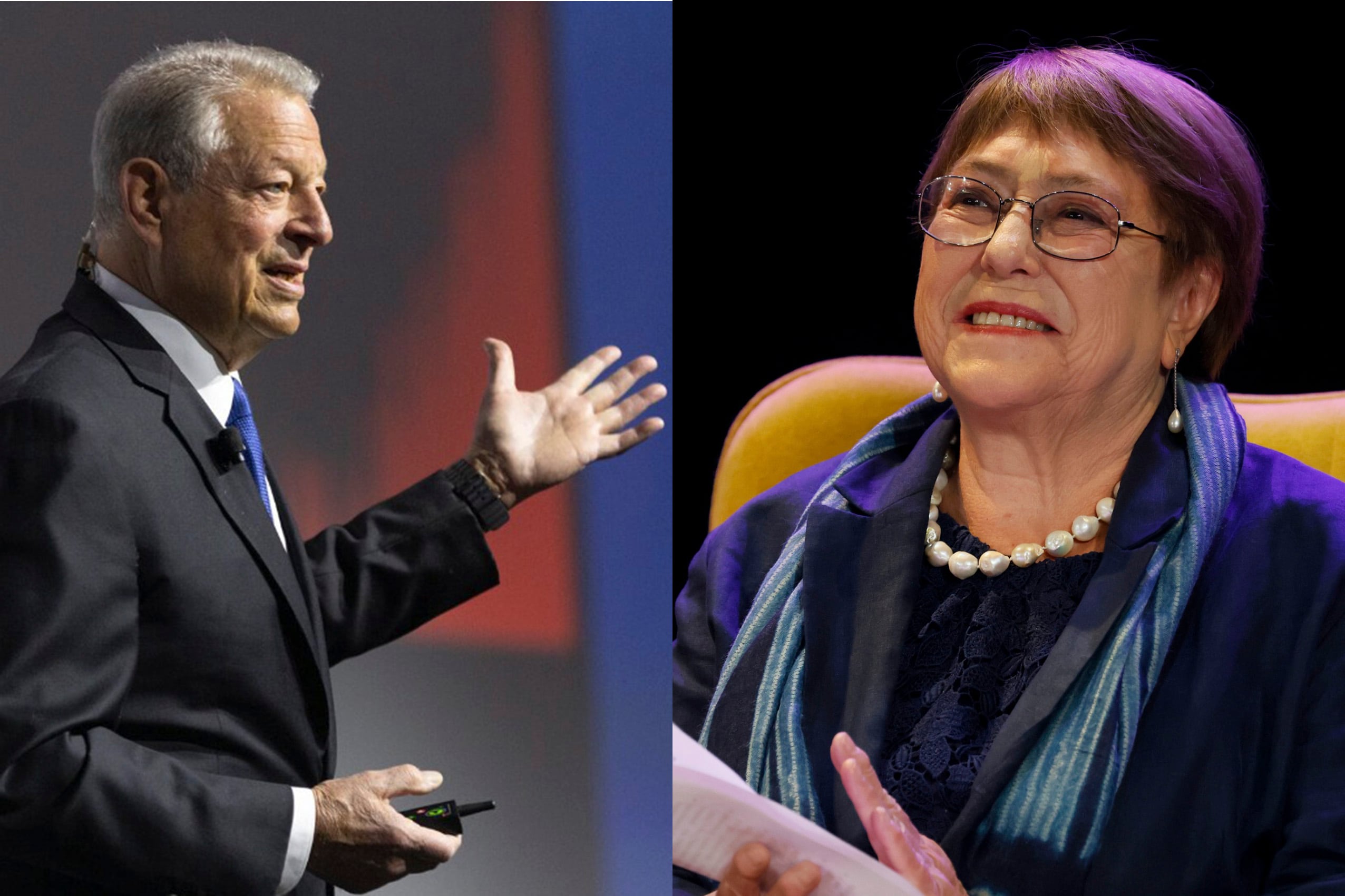 El reencuentro en Chile entre Al Gore y Michelle Bachelet a 20 años de "Una verdad incómoda"
