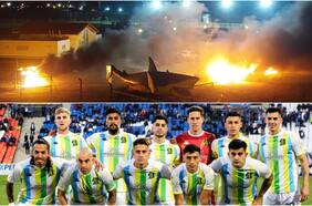 Impacto en Argentina: barristas de Aldosivi queman los autos de los jugadores