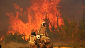 Cinco damnificados y tres casas destruidas: declaran alerta roja en Los Ángeles por incendio forestal