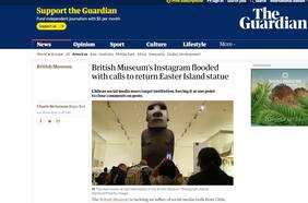 “Devuelvan el Moai”: medio internacional reporta que “usuarios chilenos han inundado la sección de comentarios” del Museo Británico
