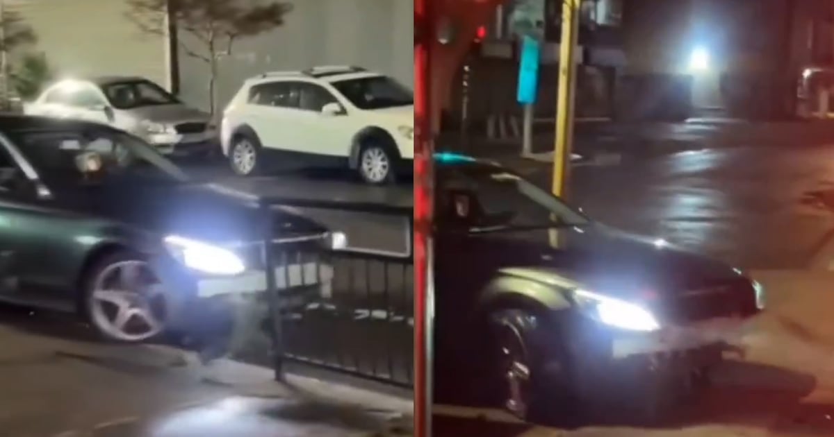 Conductor subió a la vereda e intentó atropellar a peatones que transitaban por la calle