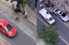 La cinematográfica huida de un motochorro: se subió a un camión para escapar