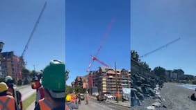 Videos: Reportan caída de grúa en sector costanera de Puerto Varas