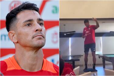 Con Arturo Vidal grabando: el bautizo de Fernando Zampedri en la Roja