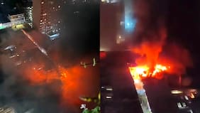 Bomberos despliega amplio operativo por incendio en cité en el centro de Santiago