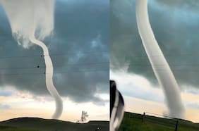 El impactante registro del paso de un tornado que azotó Dakota del Sur