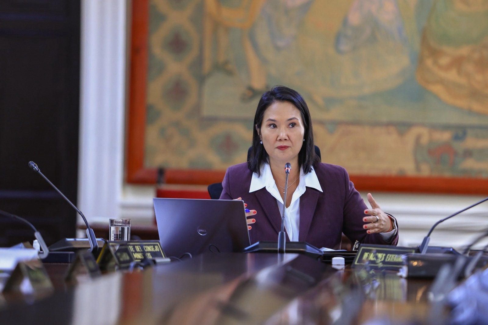 La presidenta de Perú, Keiko Fujimori. Foto: @presidenciaperu en X