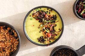 Crema de verduras y ricas ideas de toppings