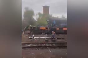 Dron ruso impacta contra tren ucraniano: ataque ocurrió tras el paso de altos funcionarios europeos por la zona