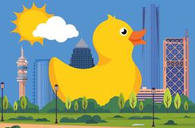 Un pato de goma gigante sorprenderá en barrio Italia para celebrar el Día del Niño