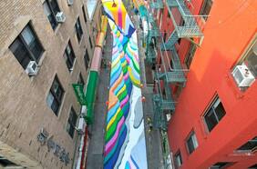 Al estilo del Paseo Bandera: así es la nueva intervención de Dasic Fernández en el Chinatown de Nueva York