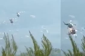 Accidente aéreo en Grecia: dos helicópteros chocan durante combate de incendio forestal